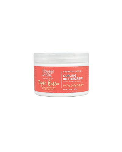 Hawaiian Silky Mango Murumuru & Shea Butter Curling Creme, 12 fl oz for Frizz-Free Curls with Hydration & Define